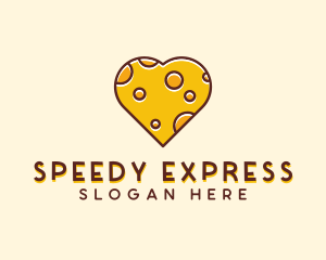 Cheddar Cheese Heart  logo design