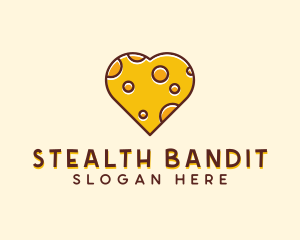 Cheddar Cheese Heart  logo design