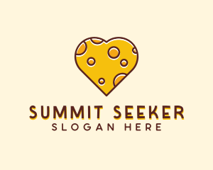 Cheddar Cheese Heart  logo design