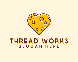 Cheddar Cheese Heart  logo design