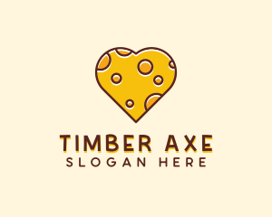 Cheddar Cheese Heart  logo design