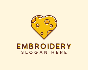 Cheddar Cheese Heart  logo design