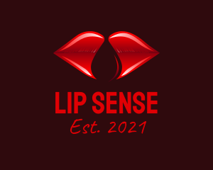 Modern Red Lips  logo design