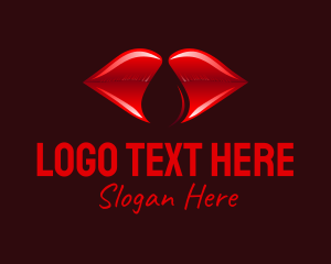 Modern Red Lips  Logo