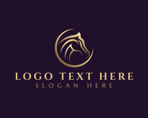 Racing - Elegant Horse Equine logo design