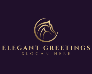 Elegant Horse Equine logo design