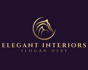 Elegant Horse Equine logo design