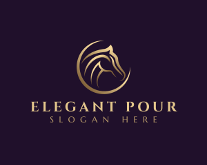 Elegant Horse Equine logo design