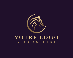 Racing - Elegant Horse Equine logo design