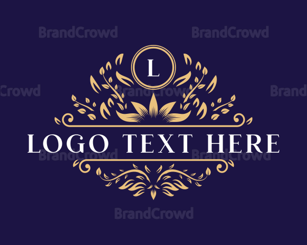 Elegant Floral Leaves Logo