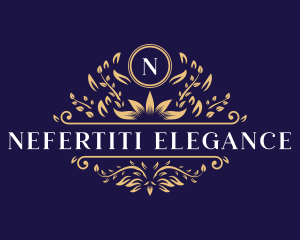 Elegant Floral Leaves logo design