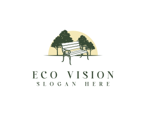 Bench Eco Park Tree logo design