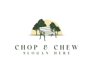 Chair - Forest Tree Bench logo design