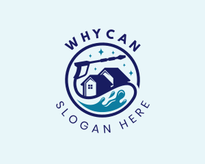 Sprayer - House Water Splash Cleaning logo design