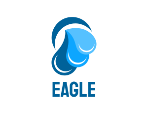 Aqua Water Waves  Logo