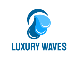 Aqua Water Waves  logo design