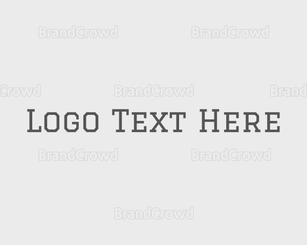 Hipster Serif Text Logo