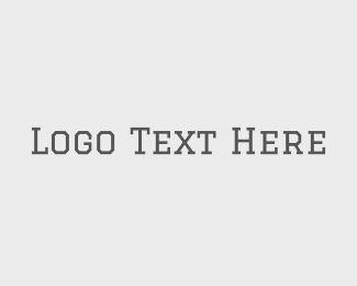Hipster Serif Text Logo
