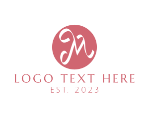 Letter M - Elegant Cosmetics Brand logo design