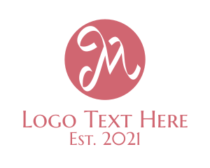 Photography Studio - Cosmetic Brand Letter M logo design