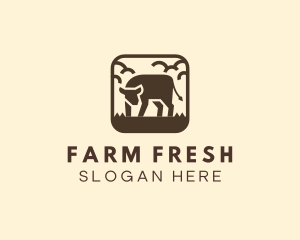 Cattle Grass Livestock logo design