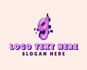 Music Label - Pop Graffiti Art Letter G logo design