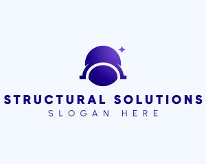 Structural - Arch Bridge Letter O logo design