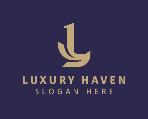 Luxury Boutique Letter L logo design