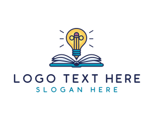Lightbulb Pencil Book Logo