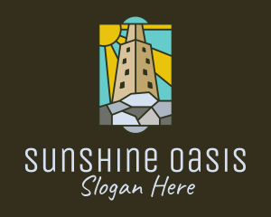 Sunshine Structure Stained Glass logo design