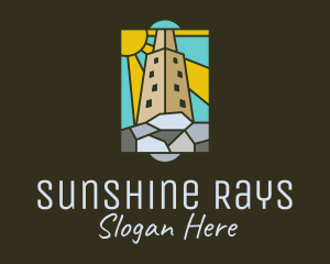 Sunshine Structure Stained Glass logo design