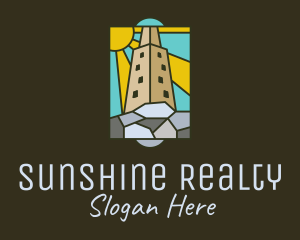 Sunshine Structure Stained Glass logo design