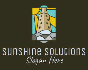 Sunshine Structure Stained Glass logo design