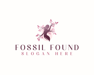 Sakura Woman Tree logo design