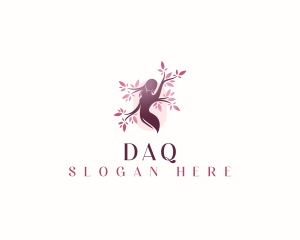 Massage - Sakura Woman Tree logo design