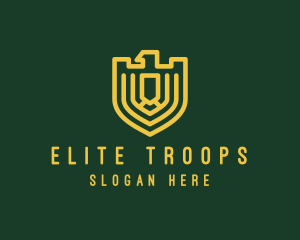 Elegant Eagle Shield logo design