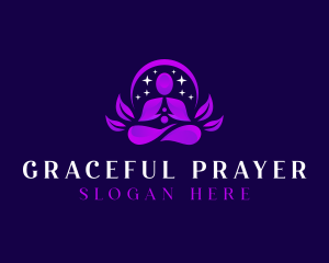 Praying - Human Spiritual Exercise logo design