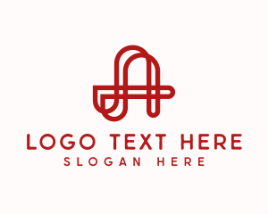 Monoline - Industrial Company Letter A logo design