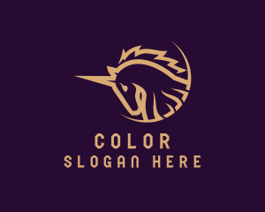 Animal - Gold Premium Unicorn logo design