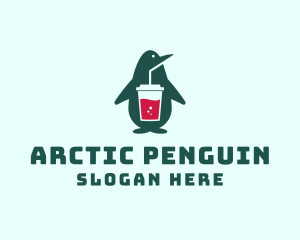 Penguin - Penguin Smoothie Drink logo design