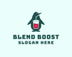 Smoothie - Penguin Smoothie Drink logo design