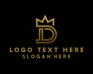 Lintel - Luxury Crown Letter D logo design