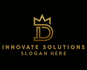 Broker - Luxury Crown Letter D logo design