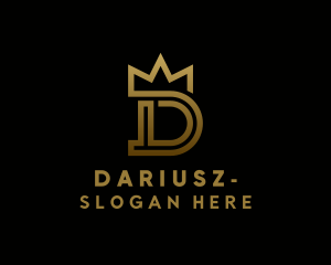 Luxury Crown Letter D logo design