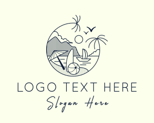 Shore - Beachside Resort Getaway logo design