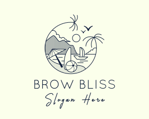 Beachside Resort Getaway logo design