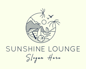 Beachside Resort Getaway logo design