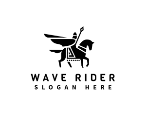 Horse Spear Rider logo design