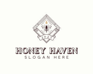 Beekeeper - Natural Honey Beekeeper logo design