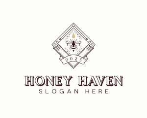 Apiculture - Natural Honey Beekeeper logo design